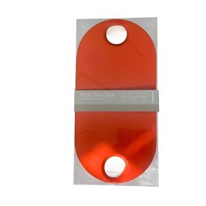 Crate and Barrel Red Picnic Compact Wine Table - Beach Style, New in Box